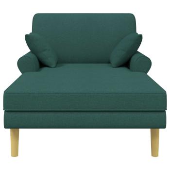 Chaiselongue Dunkelgrün Stoff