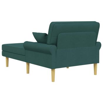 Chaiselongue Dunkelgrün Stoff