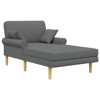 Chaiselongue Dunkelgrau Stoff