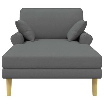 Chaiselongue Dunkelgrau Stoff