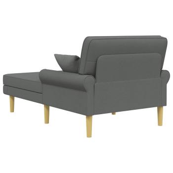 Chaiselongue Dunkelgrau Stoff