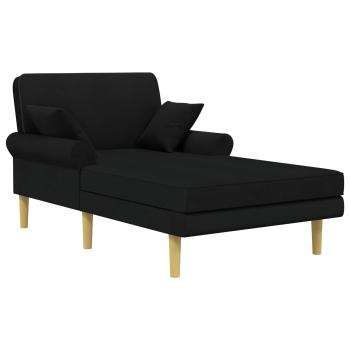 Chaiselongue Schwarz Stoff