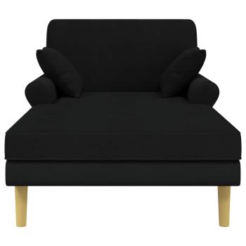 Chaiselongue Schwarz Stoff