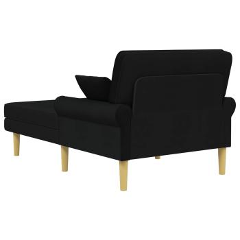 Chaiselongue Schwarz Stoff