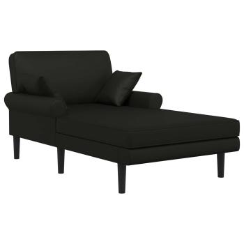Chaiselongue Schwarz Kunstleder