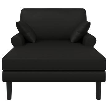 Chaiselongue Schwarz Kunstleder