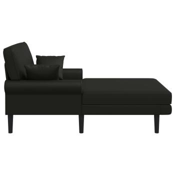 Chaiselongue Schwarz Kunstleder