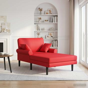 ARDEBO.de - Chaiselongue Rot Kunstleder