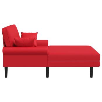 Chaiselongue Rot Kunstleder