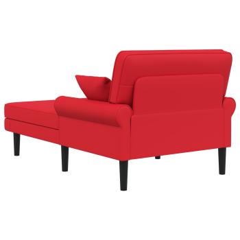 Chaiselongue Rot Kunstleder