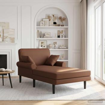 ARDEBO.de - Chaiselongue Braun Kunstleder