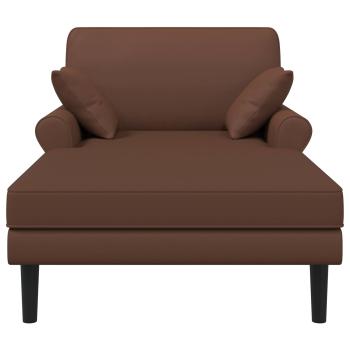 Chaiselongue Braun Kunstleder