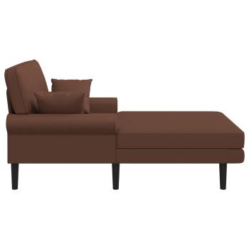 Chaiselongue Braun Kunstleder
