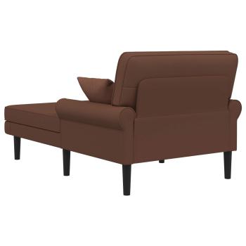 Chaiselongue Braun Kunstleder