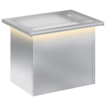 Garten-Pflanzkübel mit LED Silber 30 × 40 × 30 cm