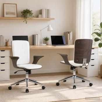 ARDEBO.de - Dreh Bürostühle 2 stk. Kunstleder 69 x 61 x 104 cm