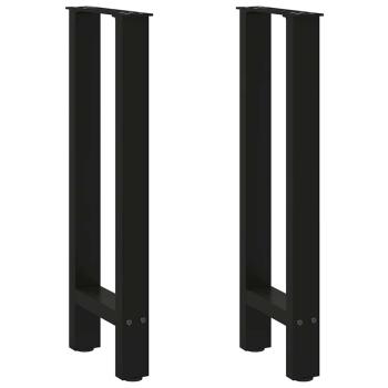Konsolentischbeine Schwarz 2 Stk. 38x(72-73) cm Stahl