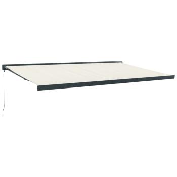 Markise Einziehbar Creme 5x3 m Stoff und Aluminium