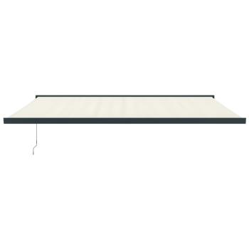 Markise Einziehbar Creme 5x3 m Stoff und Aluminium