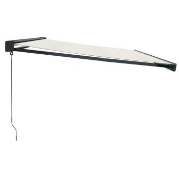 Markise Einziehbar Creme 5x3 m Stoff und Aluminium