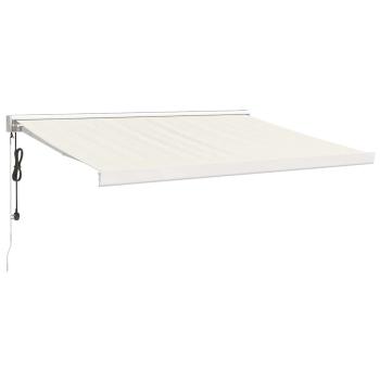Markise Einziehbar Creme 3,5x2,5 m Stoff und Aluminium