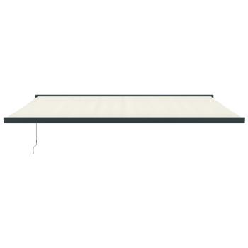 Markise Einziehbar Creme 5x3 m Stoff und Aluminium