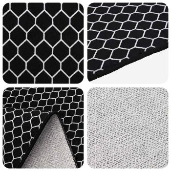 Teppich ORIZ Schwarzes Netzmuster 120 x 170 cm 100% Polyester