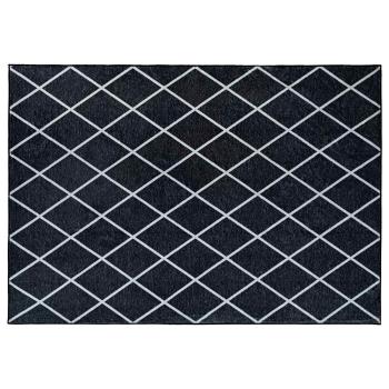 Teppich ORIZ Schwarzes Diamantmuster 160 x 230 cm