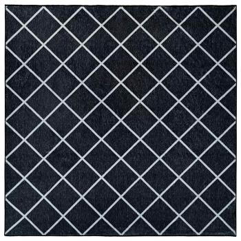 Teppich ORIZ Schwarzes Diamantmuster 200 x 200 cm