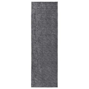 Teppich Anthrazit 50 x 250 cm 100% Polyester 3 mm Waschbar