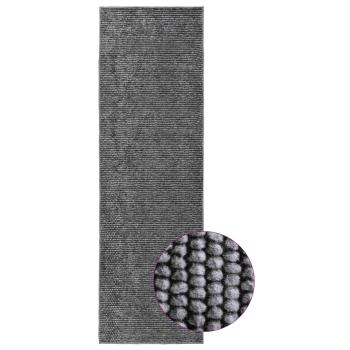 Teppich Anthrazit 50 x 250 cm 100% Polyester 3 mm Waschbar