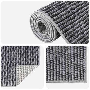 Teppich Anthrazit 100 x 100 cm 100% Polyester 3 mm Waschbar