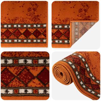 Teppichläufer FLORNES Gewebt Orange 67 x 200 cm PP 7 mm