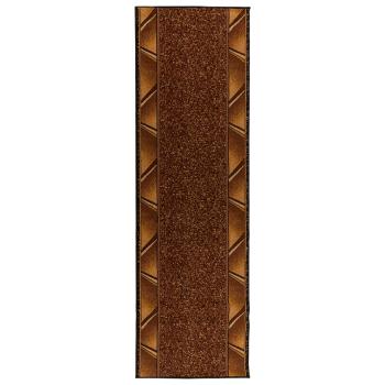 Teppichläufer FLORNES Gewebt Braun Zickzack 100 x 250 cm PP