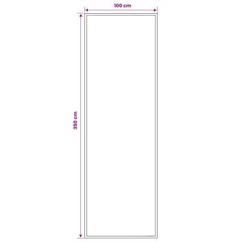 Teppichläufer FLORNES Gewebt Grau Zickzack 100 x 350 cm PP 7 mm