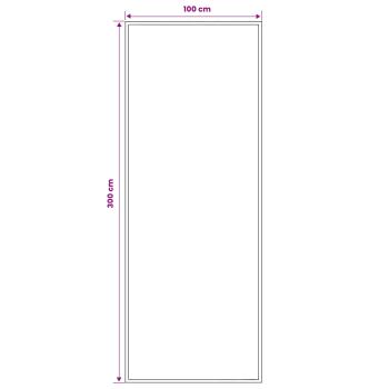 Teppichläufer FLORNES Gewebt Grau Zickzack 100 x 300 cm PP 7 mm