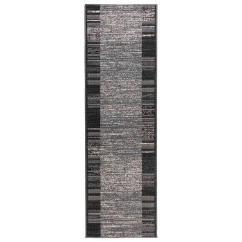 Teppichläufer FLORNES Gewebt Grau Streifen 100 x 150 cm PP 7 mm