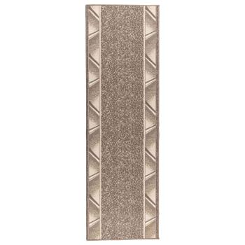 Teppichläufer FLORNES Gewebt Taupe Zickzack 67 x 200 cm PP 7 mm