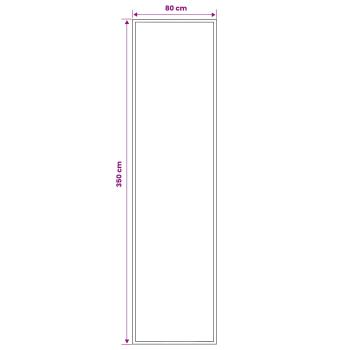 Teppichläufer FLORNES Gewebt Grau Zickzack 80 x 350 cm PP 7 mm