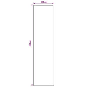 Teppichläufer FLORNES Gewebt Schwarz 100 x 450 cm PP 7 mm