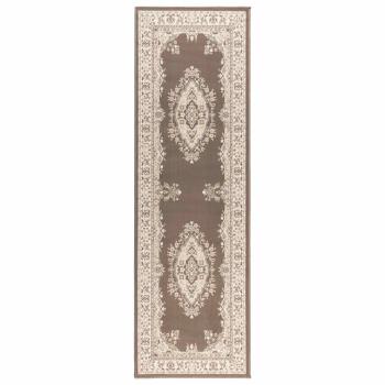 Teppichläufer FLORNES Gewebt Taupe-Muster 67 x 200 cm PP 7 mm