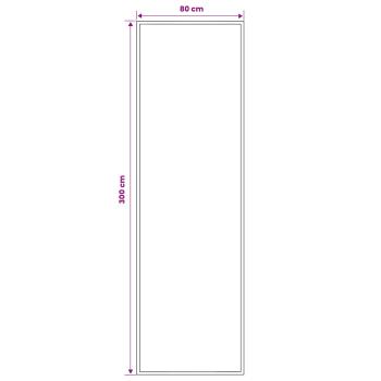 Teppichläufer FLORNES Gewebt Grau Streifen 80 x 300 cm PP 7 mm