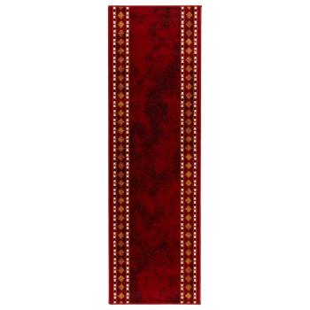 Teppichläufer FLORNES Gewebt Rot Diamanten 80 x 200 cm PP 7 mm
