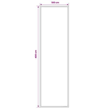 Teppichläufer FLORNES Gewebt Graues Muster 100 x 400 cm PP 7 mm