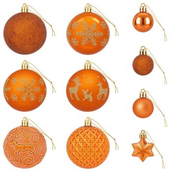Weihnachtskugelset 88 stk. Bronze Durchmesser 6 cm Kunststoff