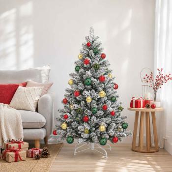 ARDEBO.de - Weihnachtskugelset 88 stk. Rot, Gold und Grün Durchmesser 6 cm