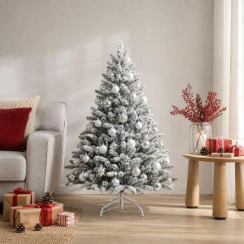 ARDEBO.de - Weihnachtskugelset 88 stk. Silber und Weiß Durchmesser 6 cm