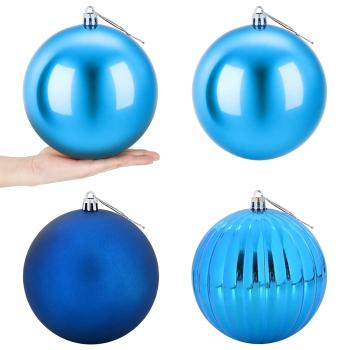 Weihnachtskugel-Set XXL 4 stk. Blau Durchmesser 20 cm