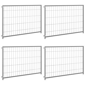 ARDEBO.de - Hundezwinger Silbern 300x100x70 cm Stahl
