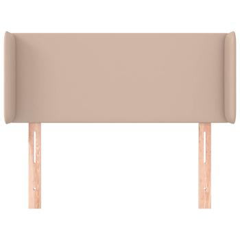 Kopfteil mit Ohren Cappuccino-Braun 93x16x78/88 cm Kunstleder